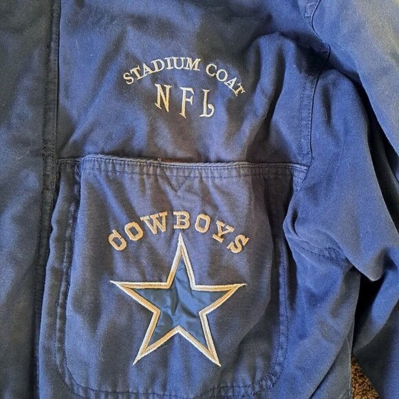 Vintage Dallas Cowboys NFL Stadium Coat Parka Member Club Mens Medium Rare Warm - Picture 3 of 12